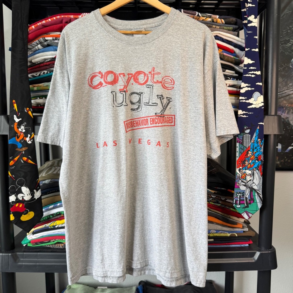 Y2K Gray Coyote Ugly Las Vegas Graphic Tee XL